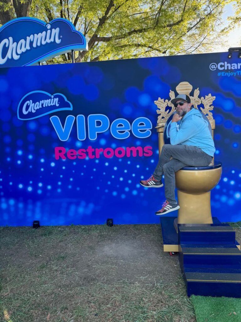 Charmin VIPee Golden Toilet throne brand activation event