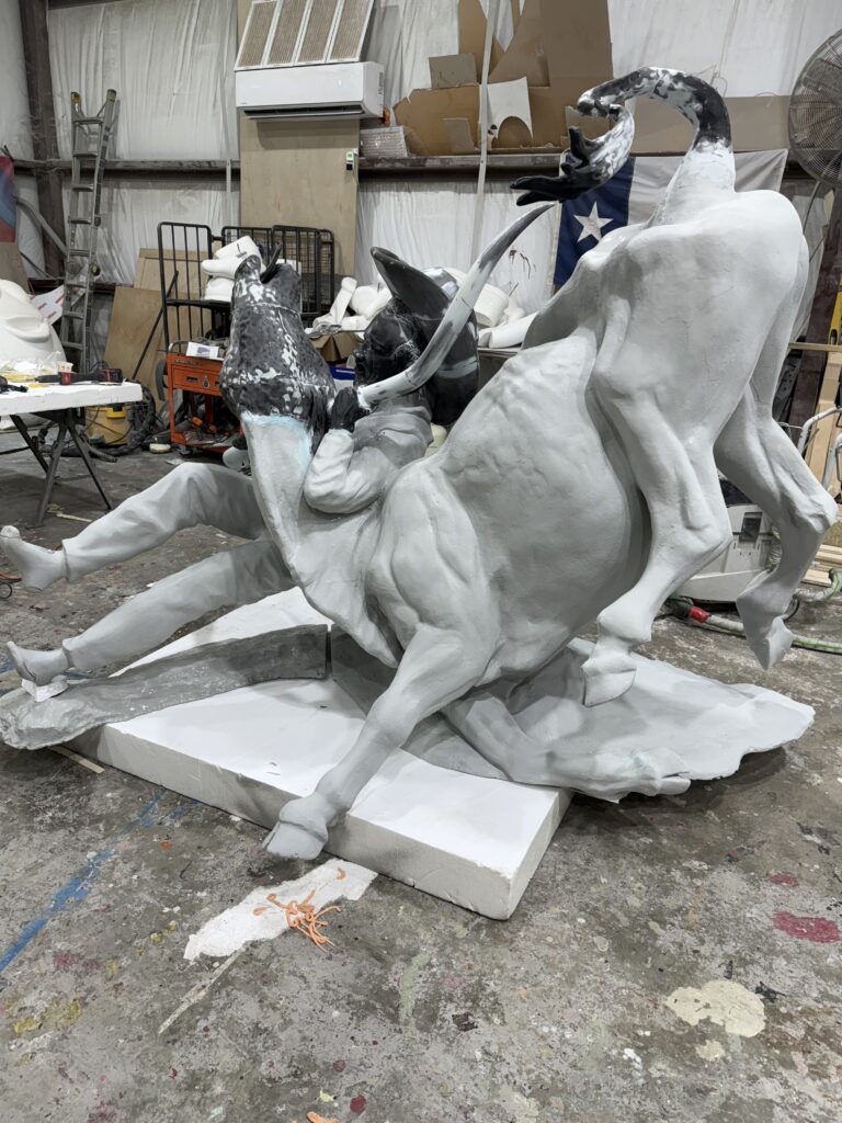 Adidas x Spyder brand activation prop being sculpted at Smash Design Studios in Texas