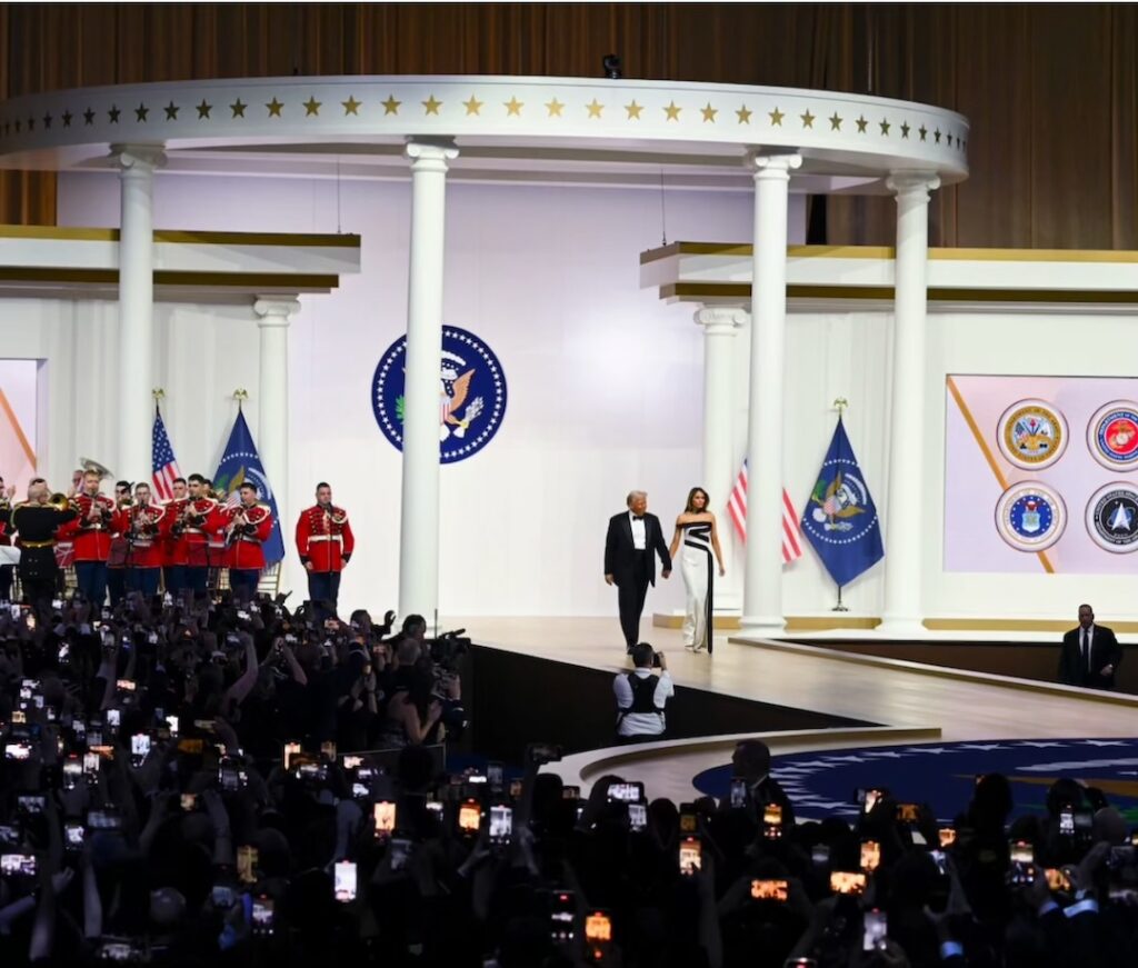 The impressive stage design for an Inaugural Ball in Washington, D.C. created by Smash Design