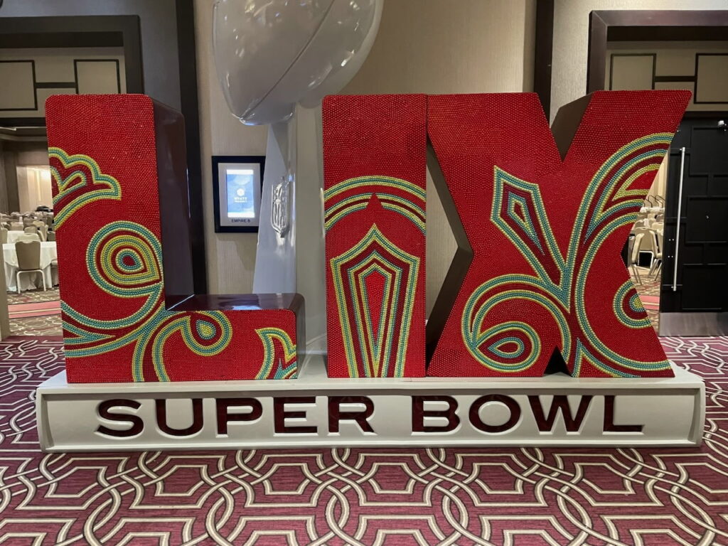 Experiential branding sculpture by Smash Design for the NFL