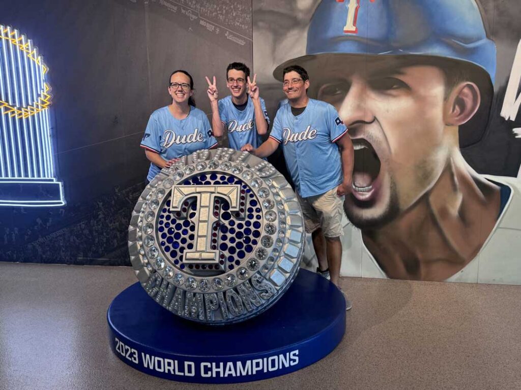 Texas Rangers Giant Championship Ring Sculpture