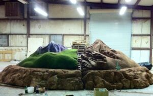 Foam rocks designed and sculpted by Smash Design for brand activation