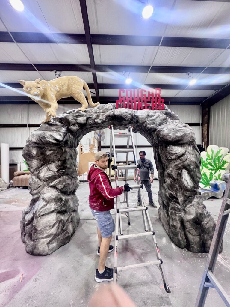 Foam rocks sculpted by Smash Design for a brand activation in Texas