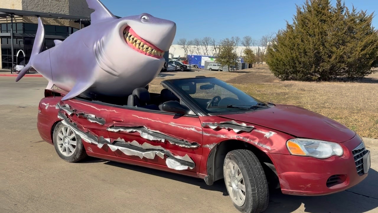 Foam sculpture of Diane Shark sculpted by Smash Design for a brand activation at the film premiere of Hoppers in Los Angeles.