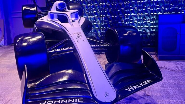 FI race car sculpture for Johnnie Walker brand activation pop-up
