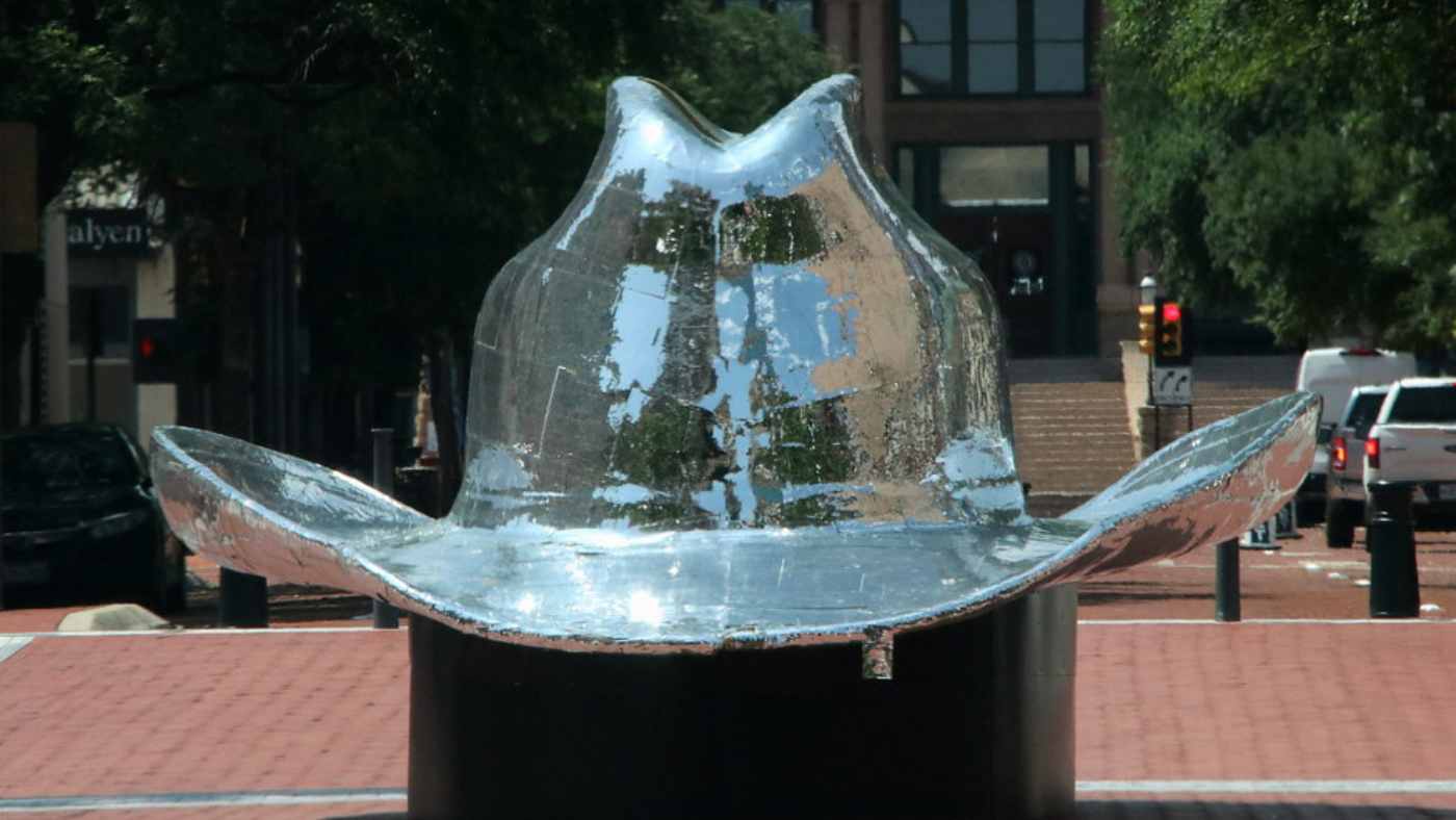 Fort Worth's Disco Cowboy Hat sculpted by Smash Design