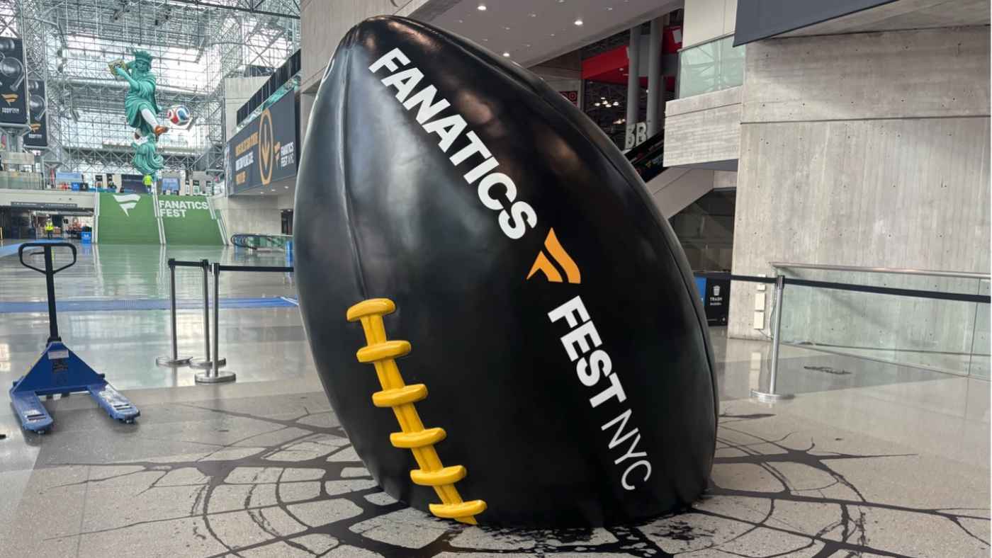 One of the huge foam sculptures created by Smash Design for Fanatics Fest 2026 in partnership with Freeman